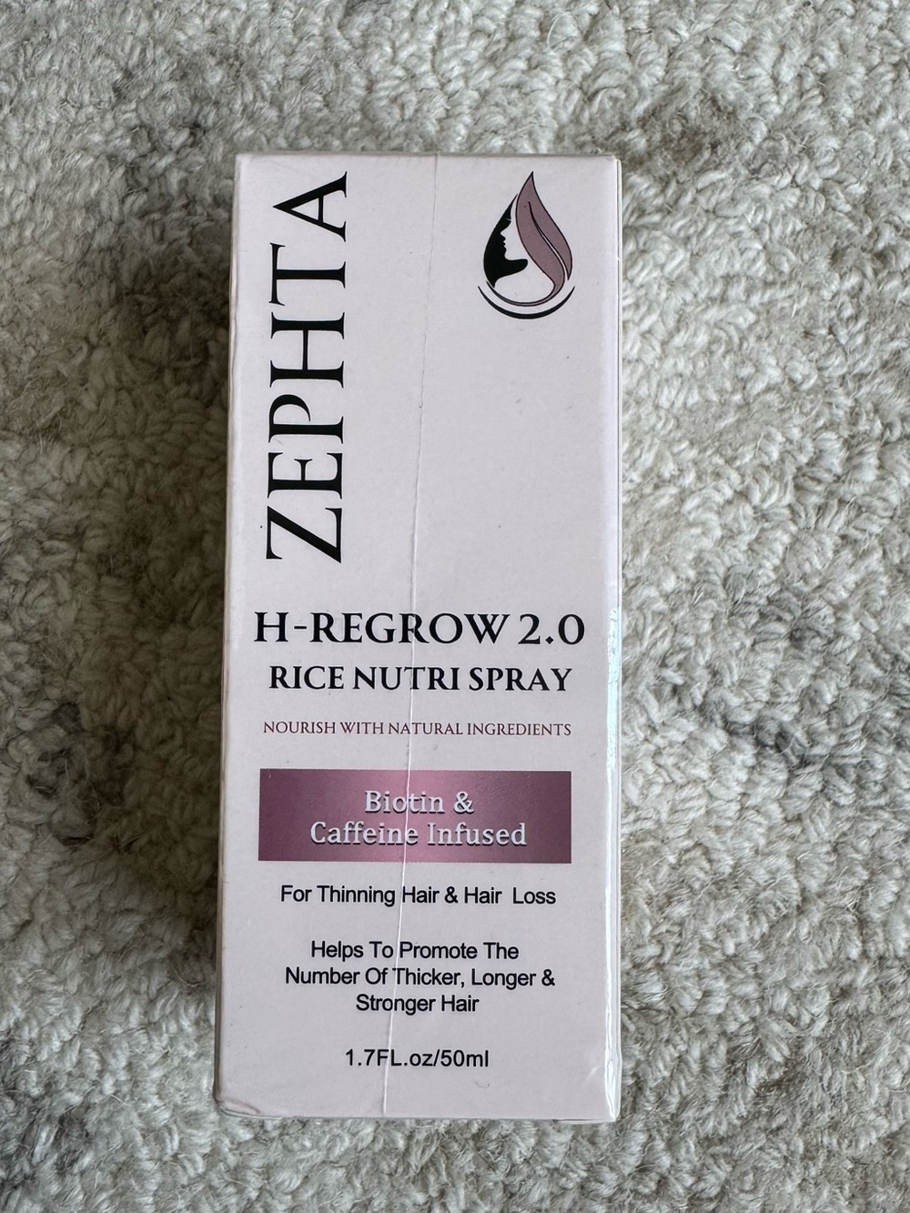 ZephTA H-Regrow 2.0 Rice Nutri Spray Biotin Caffeine Hair Loss Treatment - Picture 2 of 4